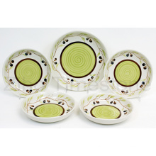 Ceramic Hand Painted Pasta Bowl Set (TM7515)